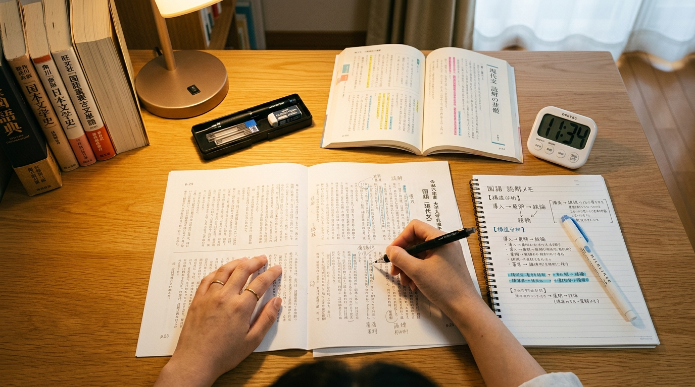 テキストに書き込む様子