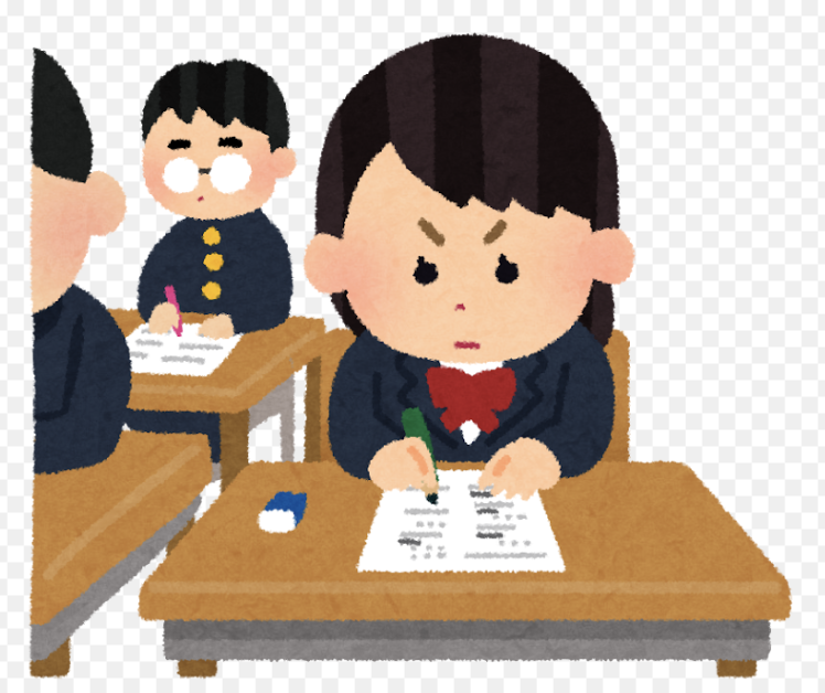 勉強している学生のイラスト
